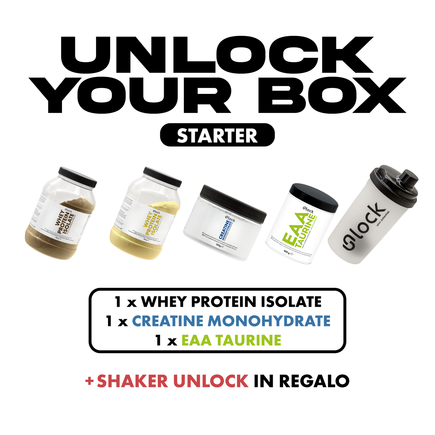 Pack forza e crescita muscolare + Shaker in REGALO